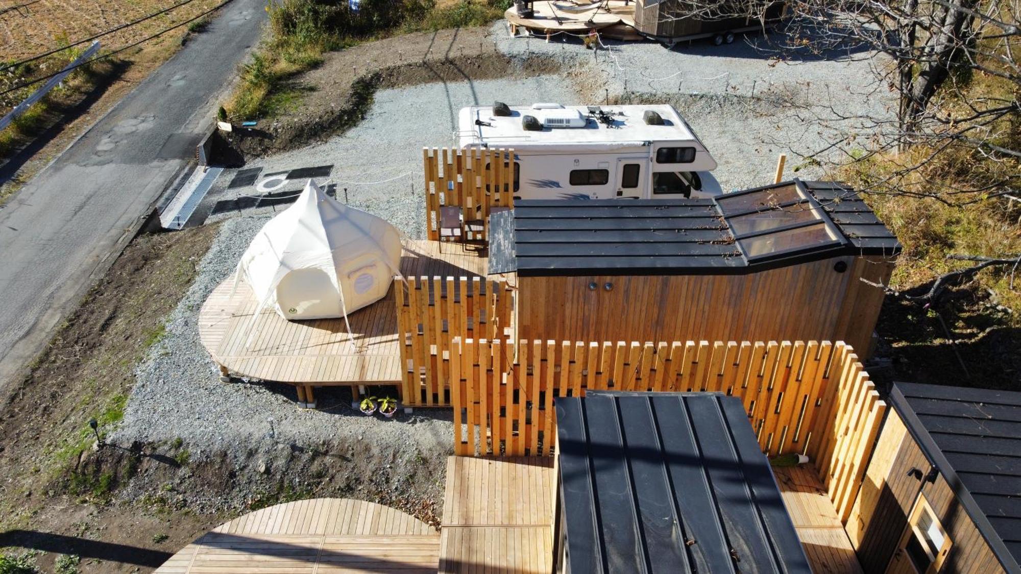 Hôtel Fuji Dome Glamping à Fujikawaguchiko Extérieur photo