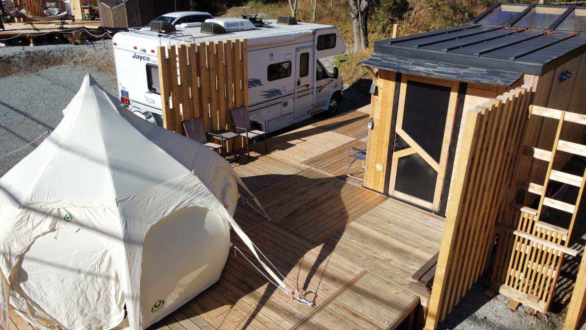 Hôtel Fuji Dome Glamping à Fujikawaguchiko Extérieur photo